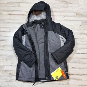 NWT All in Motion Kids 3 in 1 Jacket Winter Coat Wind Water Resistant Sz L 12/14